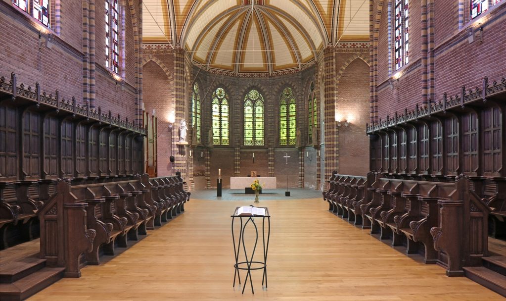 De kloosterkerk, waar het slotconcert plaatsvindt